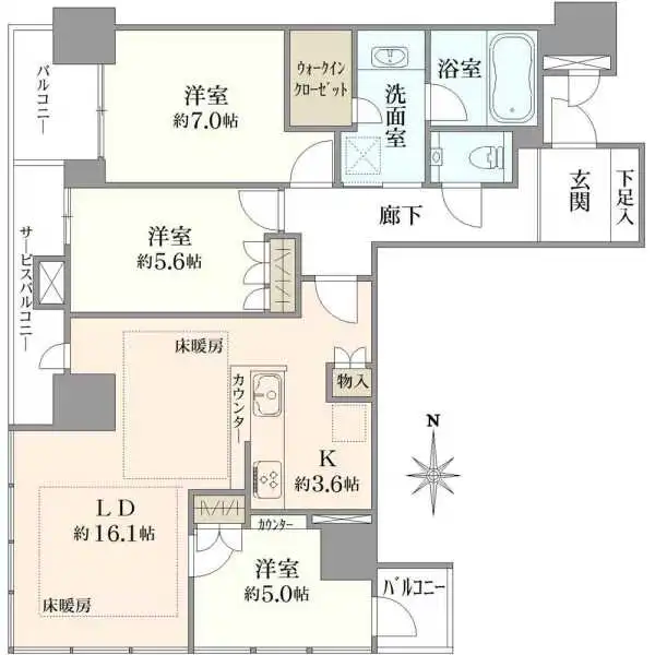 グランドメゾン新梅田タワー 間取図