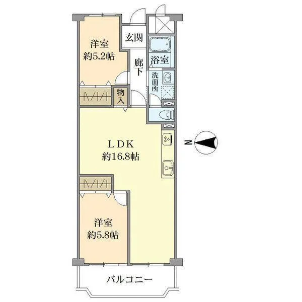 ローレルハイツ北天満２号棟 間取図