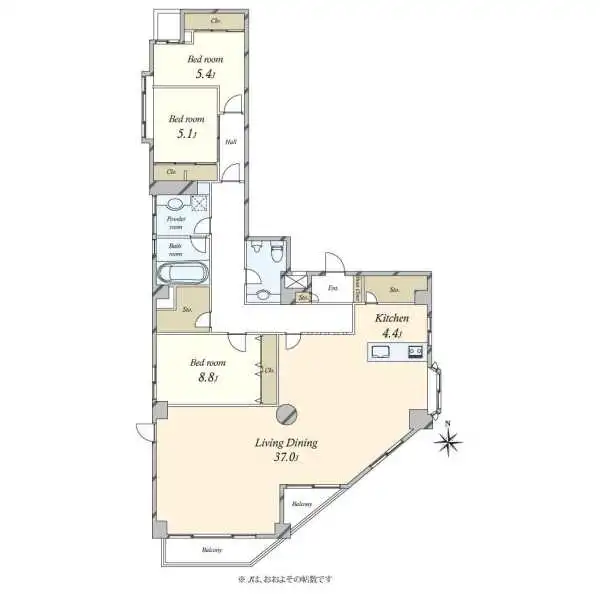 エクレール乃木坂 間取図