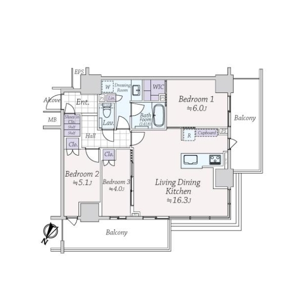ルフォンザ・タワー大塚 間取図