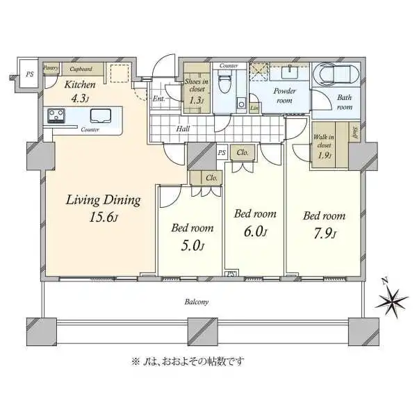 パークコート麻布十番ザ・タワー 間取図