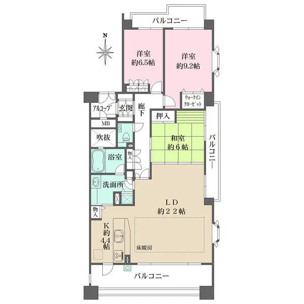 アールクレエ箕面一丁目 間取図