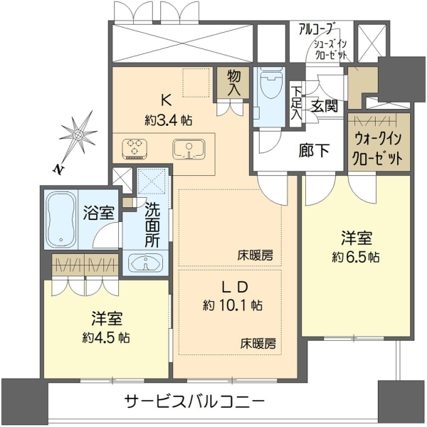 ザ・ファインタワー大阪肥後橋 間取図