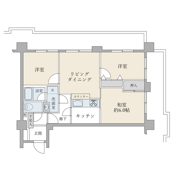 パシフィック小豆沢Ｂ棟 間取図