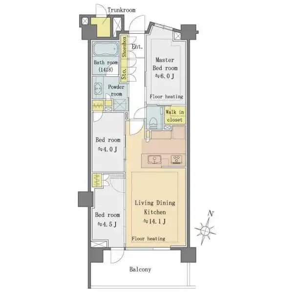 パークシティ高田馬場 間取図