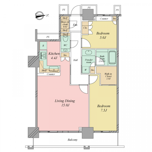 ベイクレストタワー 間取図
