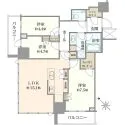 MID　TOWER　GRAND　ミッドタワーグランド 間取図