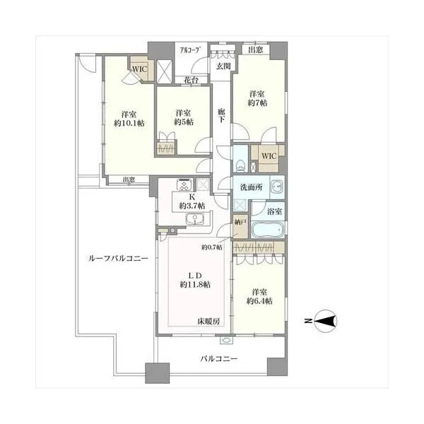 パークスクエア三ツ沢公園 間取図