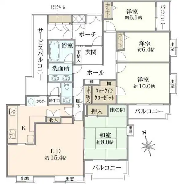 コープ野村緑山ヒルズ壱番館 間取図