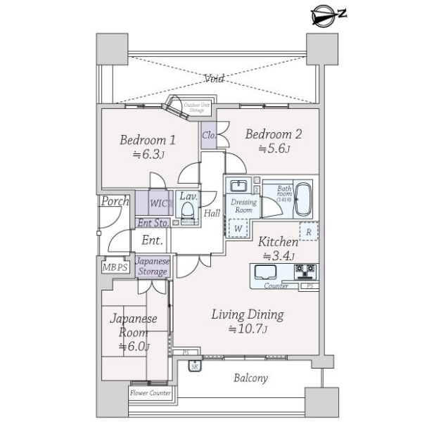 ライオンズ永和レジデンス 間取図