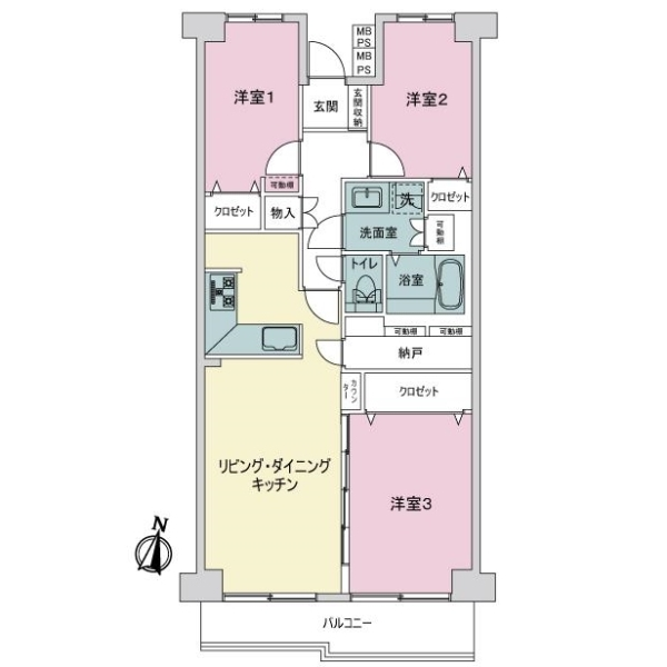 フアミリオン多摩川 間取図