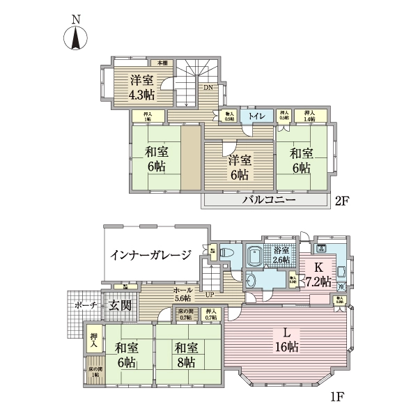 鎌ケ谷市東中沢１丁目 間取図