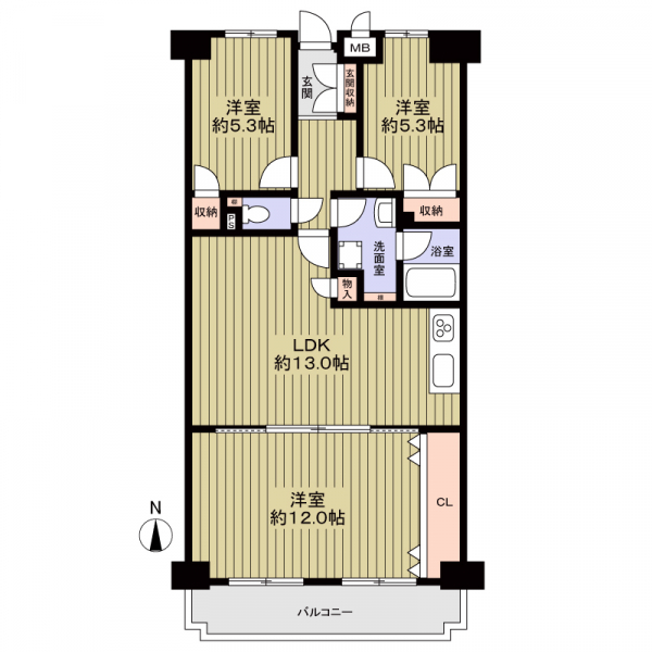 ユーハウス神宮公園Ａ棟 間取図
