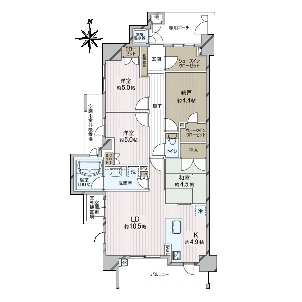 ライオンズマンション沢之町ガーデンタワー 間取図