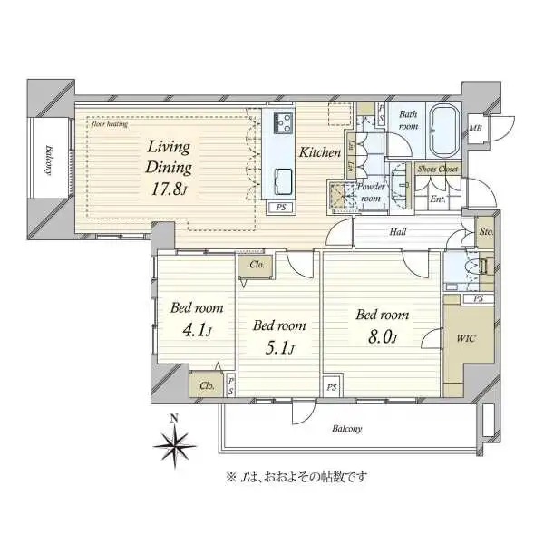 恵比寿パークハウス 間取図