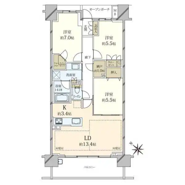 プラウドシティ加賀学園通り 間取図