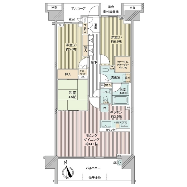 グランドメゾン狛江Ｉ棟 間取図