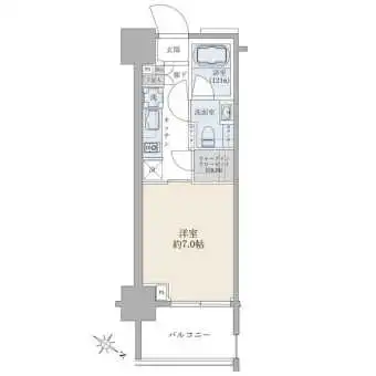 ＊１３階建８階部分＊居住用はもちろん投資用にも適した「１Ｋ」タイプ＆大容量ＷＩＣ付