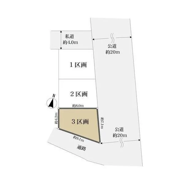 川崎市中原区市ノ坪 地形図