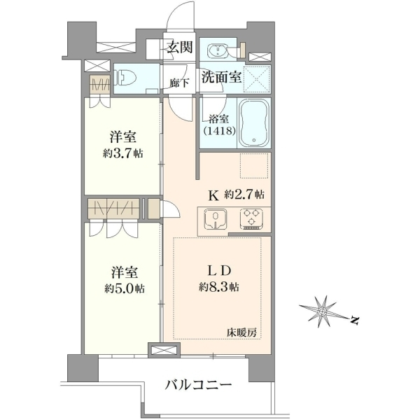 オープンレジデンシア千川 間取図