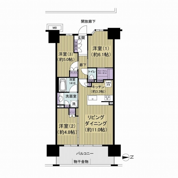 ルネ南砂町リバーフィール 間取図
