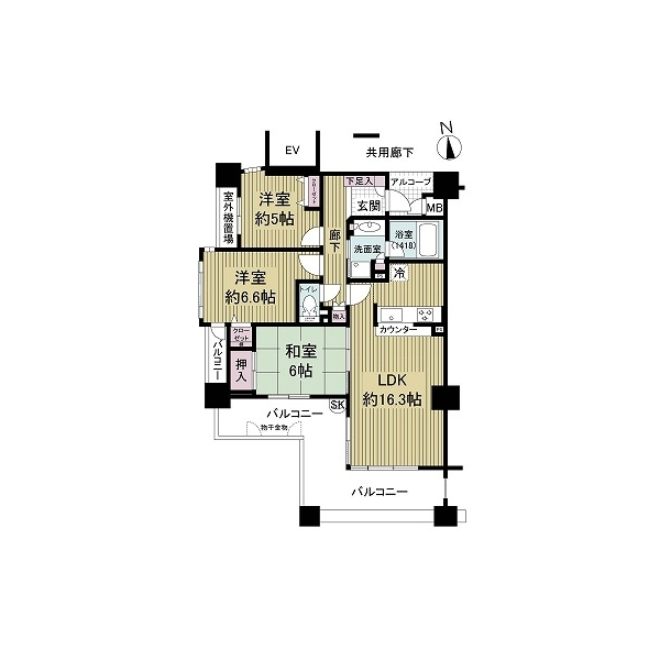 セントラル江坂垂水町 間取図