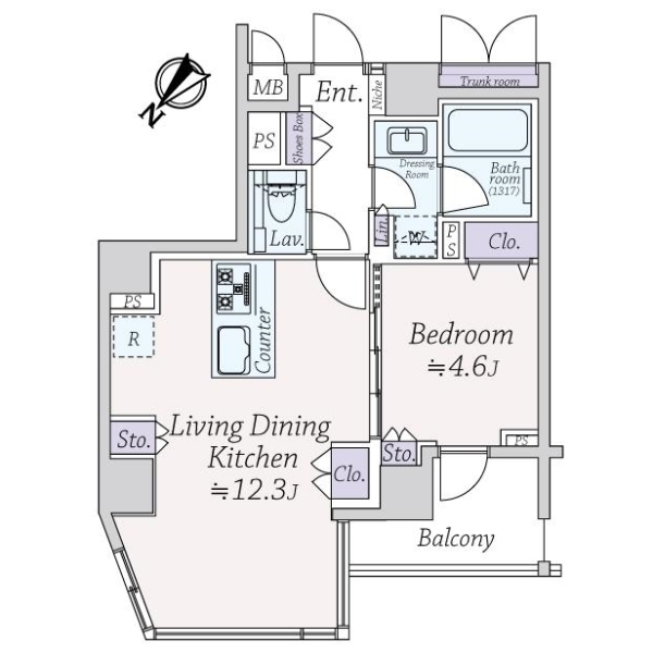 レックス勝どきプレミアレジデンス 間取図