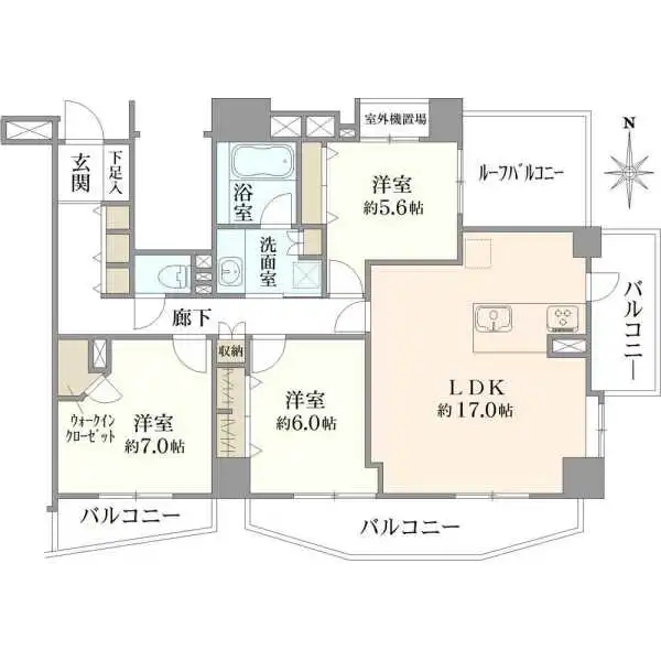 ライオンズシティ東陽町親水公園 間取図