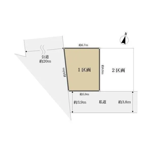 川崎市中原区市ノ坪 地形図