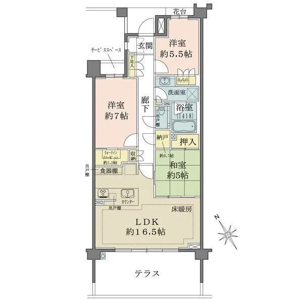 ザ・パークハウス日吉 間取図