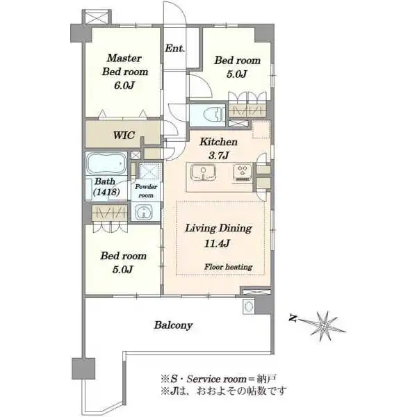 ヴェレーナグラン茅ヶ崎東海岸 間取図
