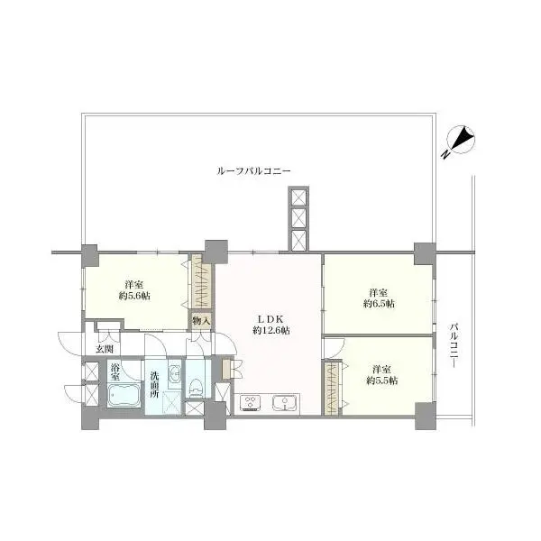 アイビハイツ調布 間取図