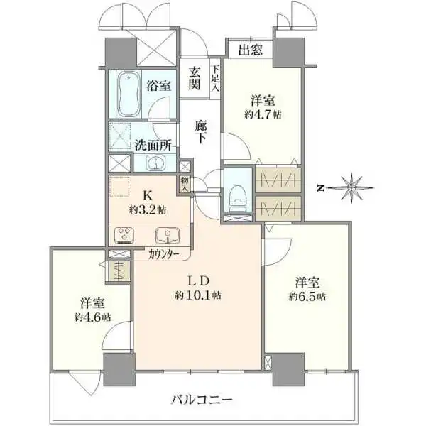 カムザ・スクエア八千代緑が丘タワーズ 間取図