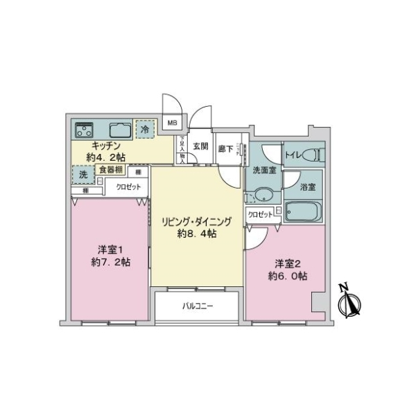 浅草橋アムフラット 間取図