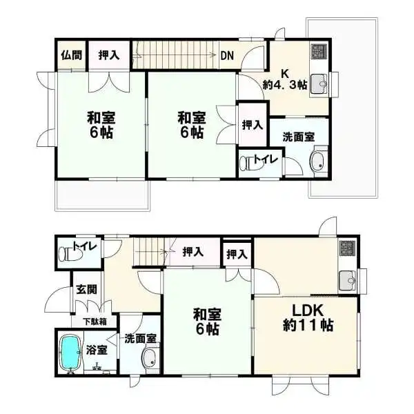 芦屋市伊勢町 間取図