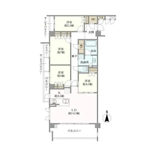 プレティナレジデンス植田 間取図