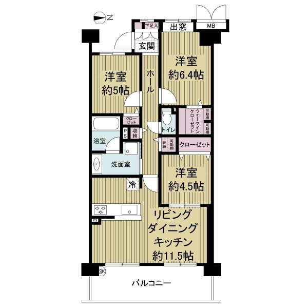 デルパ醍醐 間取図