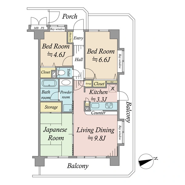 ライオンズマンション朝霞根岸台第２ 間取図
