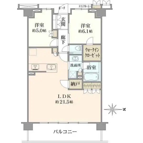 プラウド南浦和 間取図