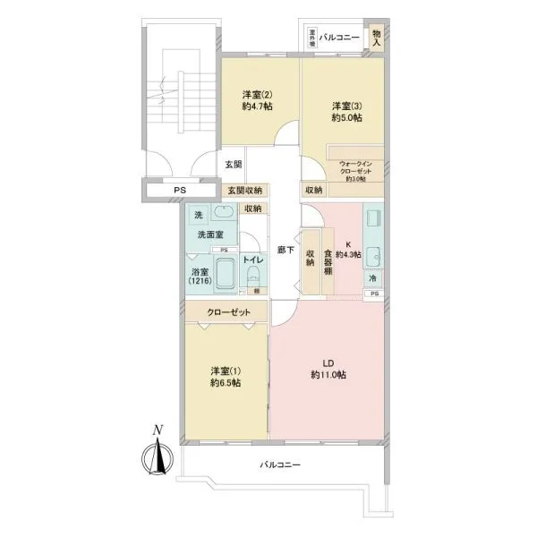 西国分寺史跡通り住宅４号棟 間取図