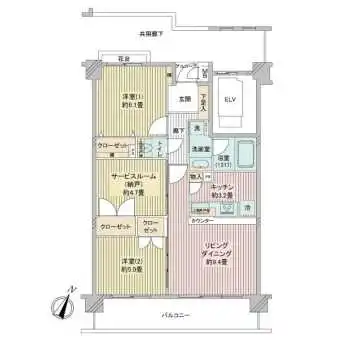 リビングと各居室が縦長ではなくワイドな設計