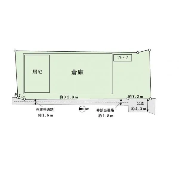 東大阪市中石切町５丁目 土地約１９０坪、現況倉庫兼居宅付き