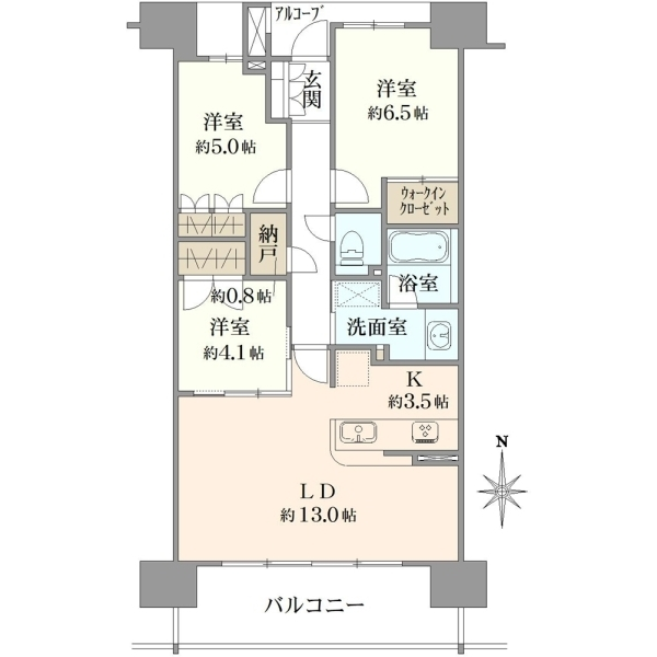 プラウド天王寺清水谷 間取図