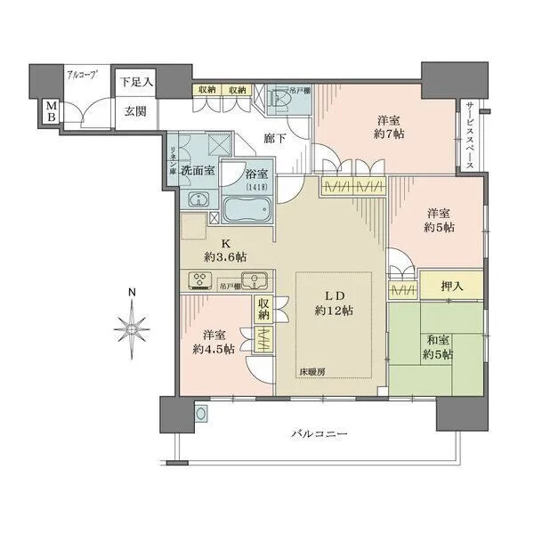 BELISTA喜連瓜破 間取図