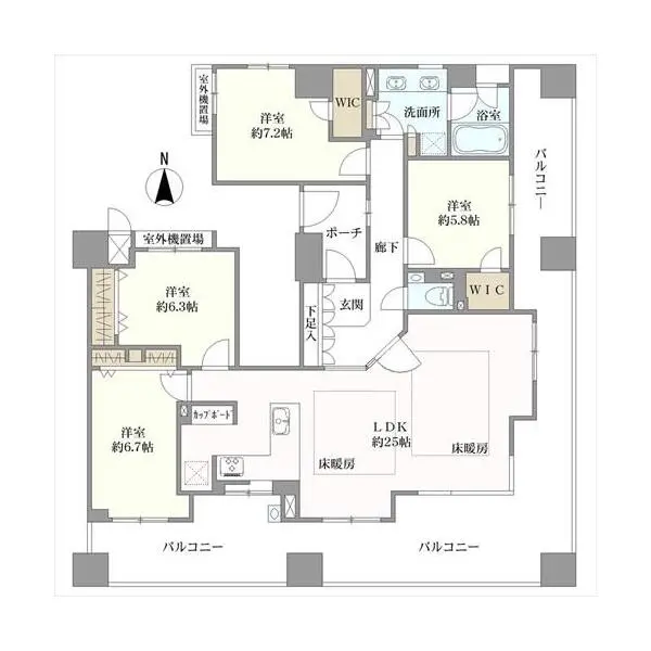 メロディーハイム富小路蛸薬師 間取図