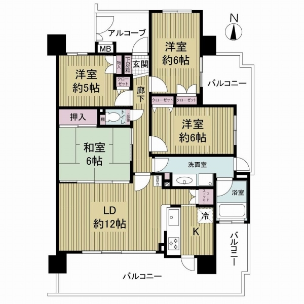 ファミリアーレ上小田井 間取図