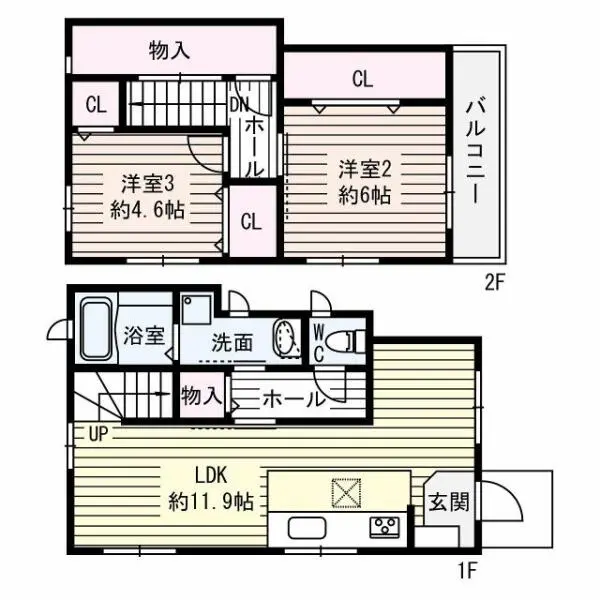 神戸市東灘区西岡本3丁目 間取図