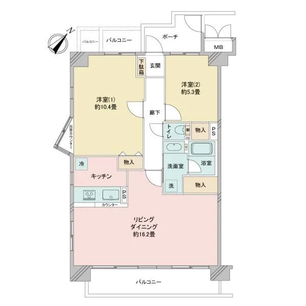 ルモン東川口壱番館 5階・南東向き