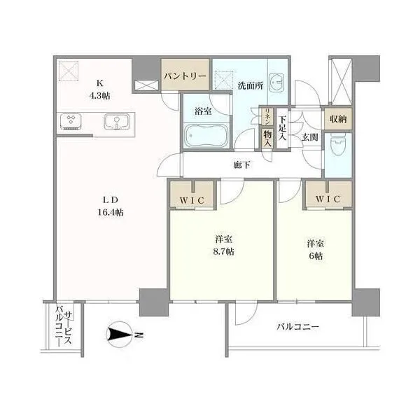 シエリアタワー大阪堀江 間取