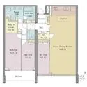グランドヒルズ三軒茶屋ヒルトップガーデン　ブライトフォート 間取図